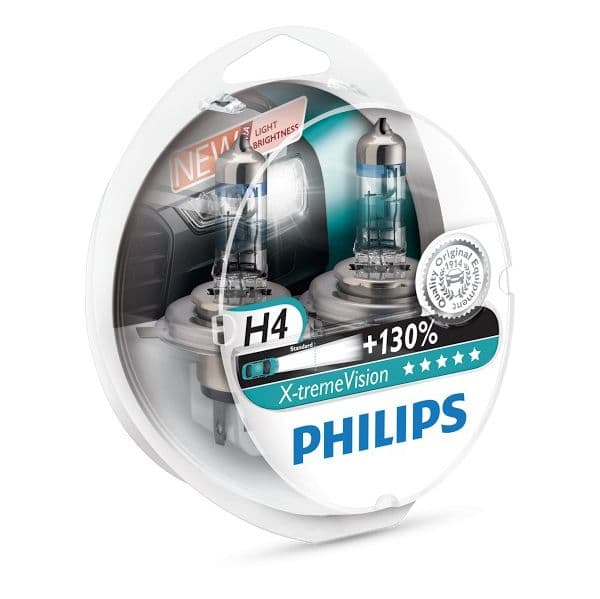 Philips 2x Lâmpadas X-treme Vision H4 +130% - 12342XV+S2