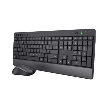 Teclado Trust Trezo Combo sem fio + mouse preto (Teclado Espanhol)