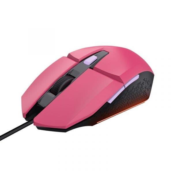 Trust GXT 109P Felox Rato Gaming Iluminado USB 6400 DPI Rosa