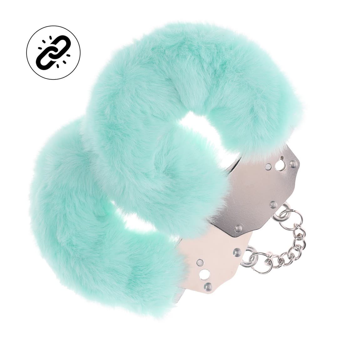 Shots Toys Algemas com Pelúcia Heavy-Duty Fluffy Powder Green