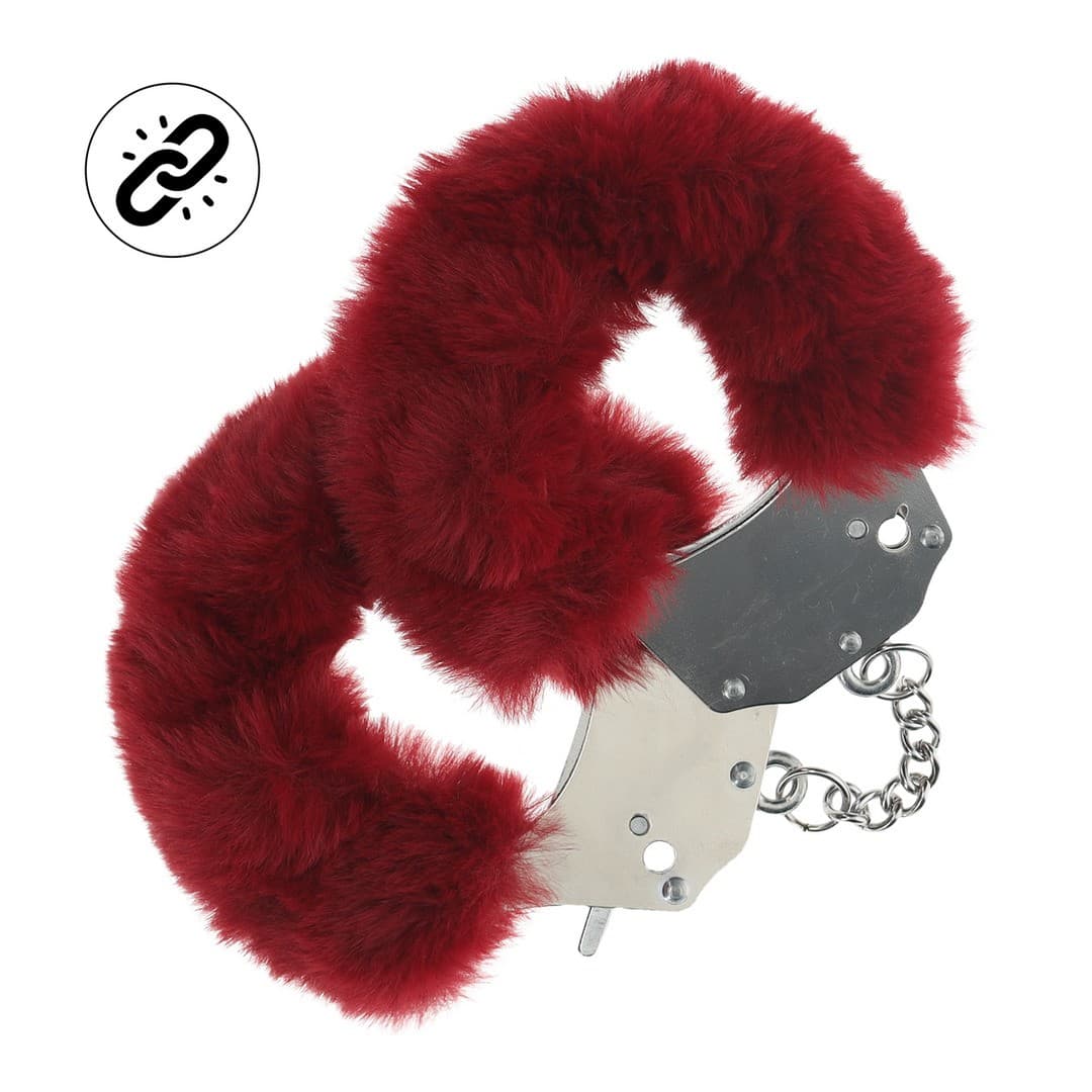 Algemas Com Pelúcia Heavy-Duty Fluffy Bordô Ouch!