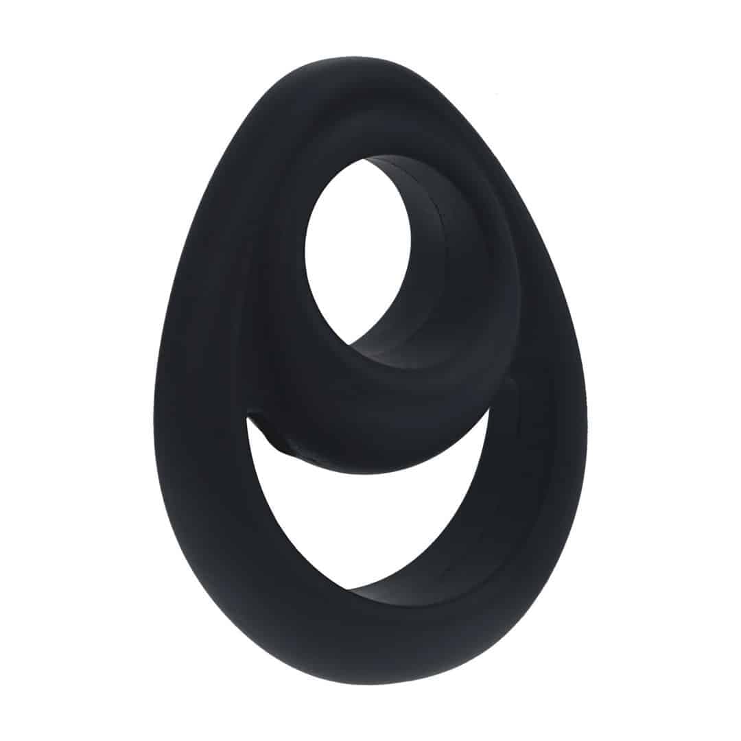 Anel Para O Pénis Duplo Em Silicone Ergo Preto Levelz