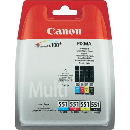 Canon Pack Tinteiros CLI-551 C/M/Y/BK