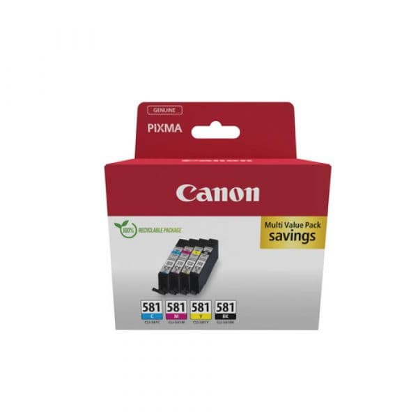 Tinteiro Canon Cartucho de Tinta CLI-581 Preto, Ciano, Magenta, Amarelo