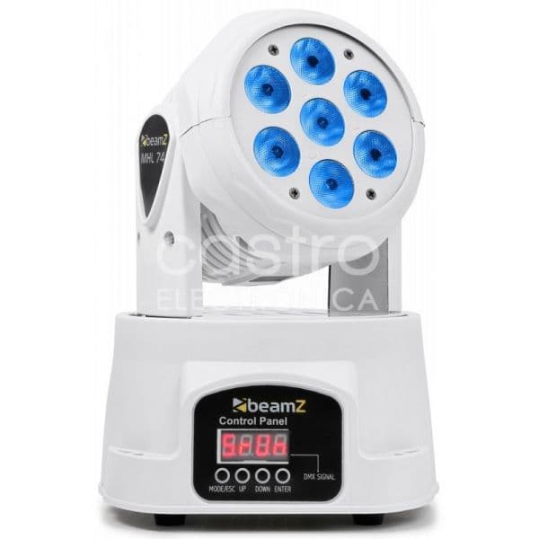 Beamz Moving Head led Wash Rgbw 7x 10W Dmx Branco (MHL74) - 150.519