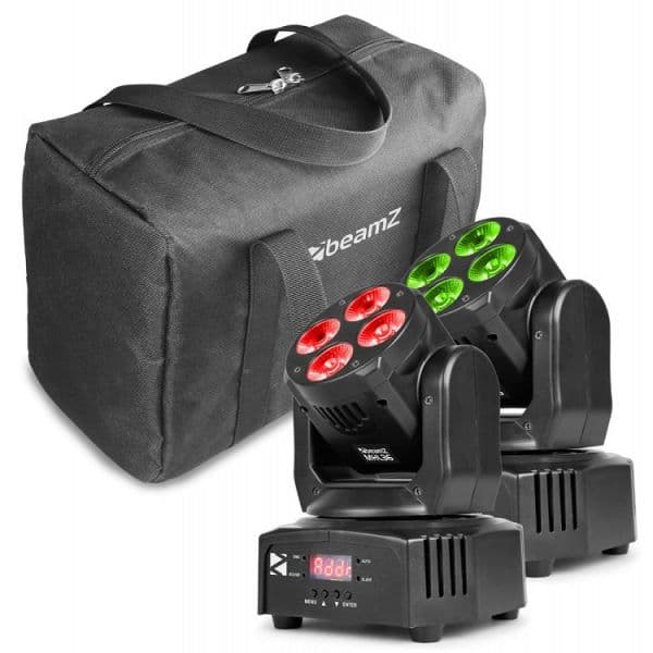 Beamz Moving Head led 4x 9W (4-EM-1) Rgbw Dmx C/ Saco Transporte (MHL36) - 150.532