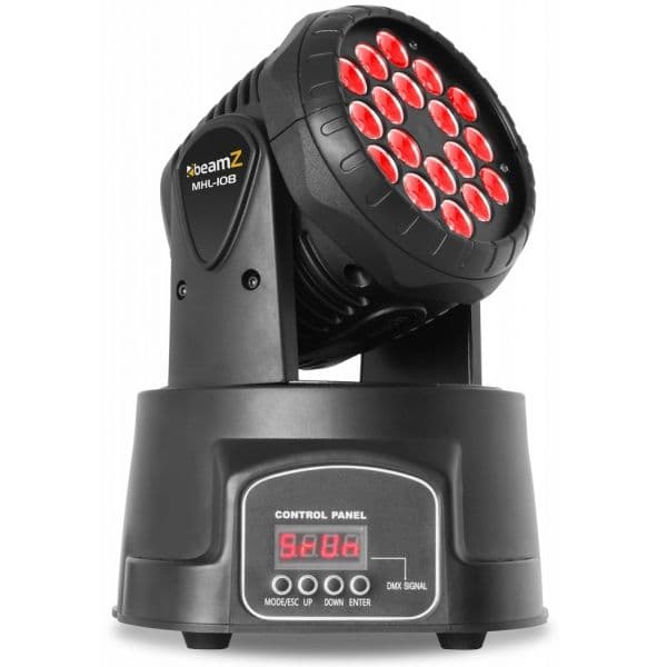 Beamz Moving Head led Wash Rgb 18x 3W Dmx (MHL108MK3) - 150.999