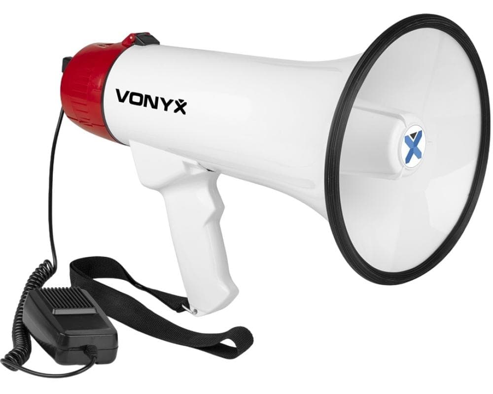 Vonyx Megafone 40W com MP3/USB/SD/AUX + Sirene, Gravação (MEG045) - 952.009