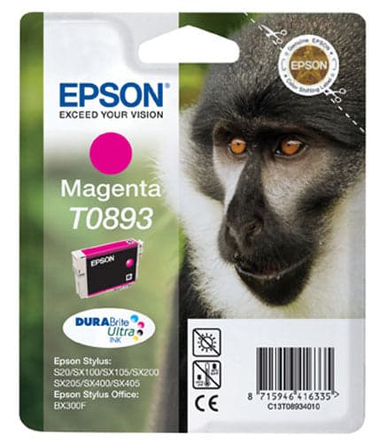 Tinteiro Epson Magenta T0893 Tinta Durabrite Ultra (c/alarme Rf+am)