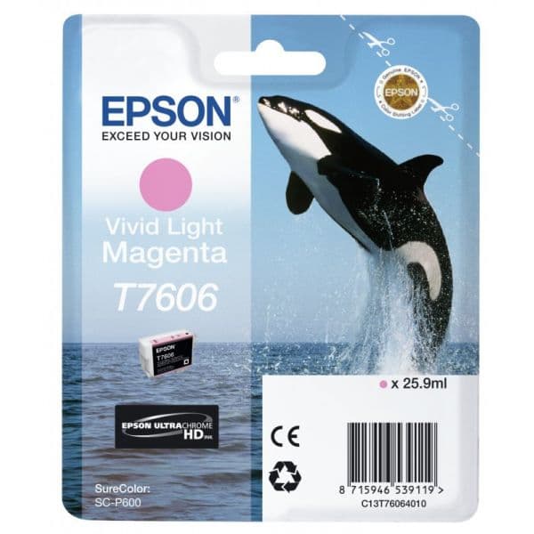 Tinteiro Epson T7606 C13T76064010 Vivid Light Magenta