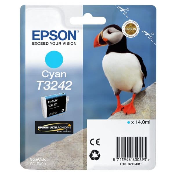 Tinteiro Epson T3242 C13T32424010 Cyan