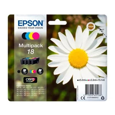 PACK 4 TINTEIROS EPSON SERIE 18 C13T18064022
