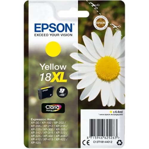 Tinteiro Epson 18XL - Amarelo - C13T18144012