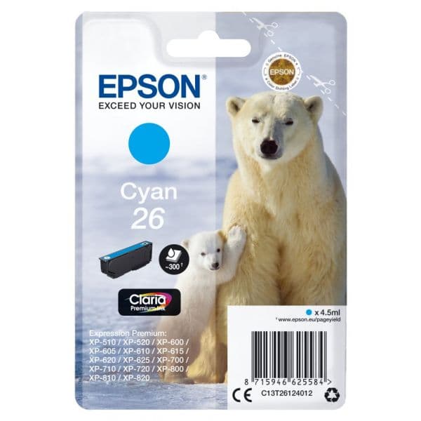 Tinteiro Epson 26 C13T261240 Cyan