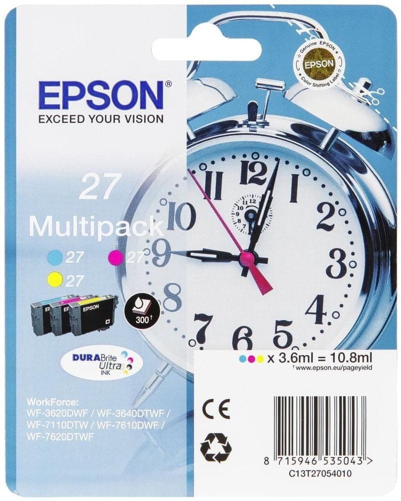 Epson Alarm clock C13T27054022 tinteiro 1 unidade(s) Original Ciano, Magenta, Amarelo