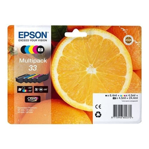 Tinteiros Epson Multipack 5-Colours 33 Claria Premium Ink