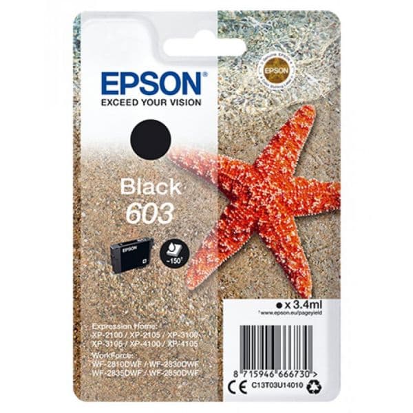 Tinteiro EPSON 603 Preto C13T03U14020