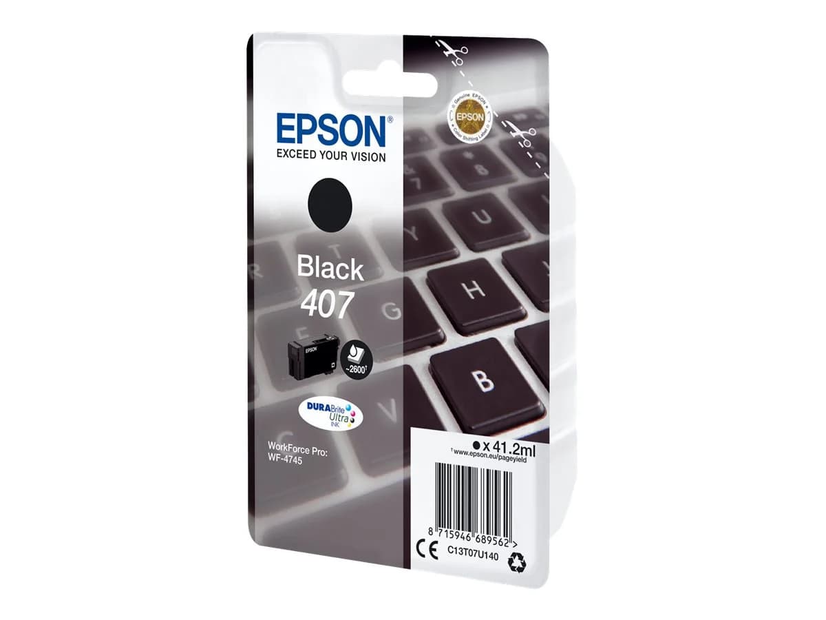 Epson 407 Preto Cartucho de Tinta Original – C13T07U140