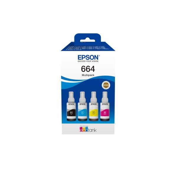 Tinteiro Epson Frasco de Tinta 664 Ecotank Multipack