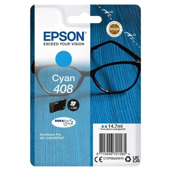 Tinteiro Epson Tinteiro Azul / Cyan Original T09J2 408 14.7ml