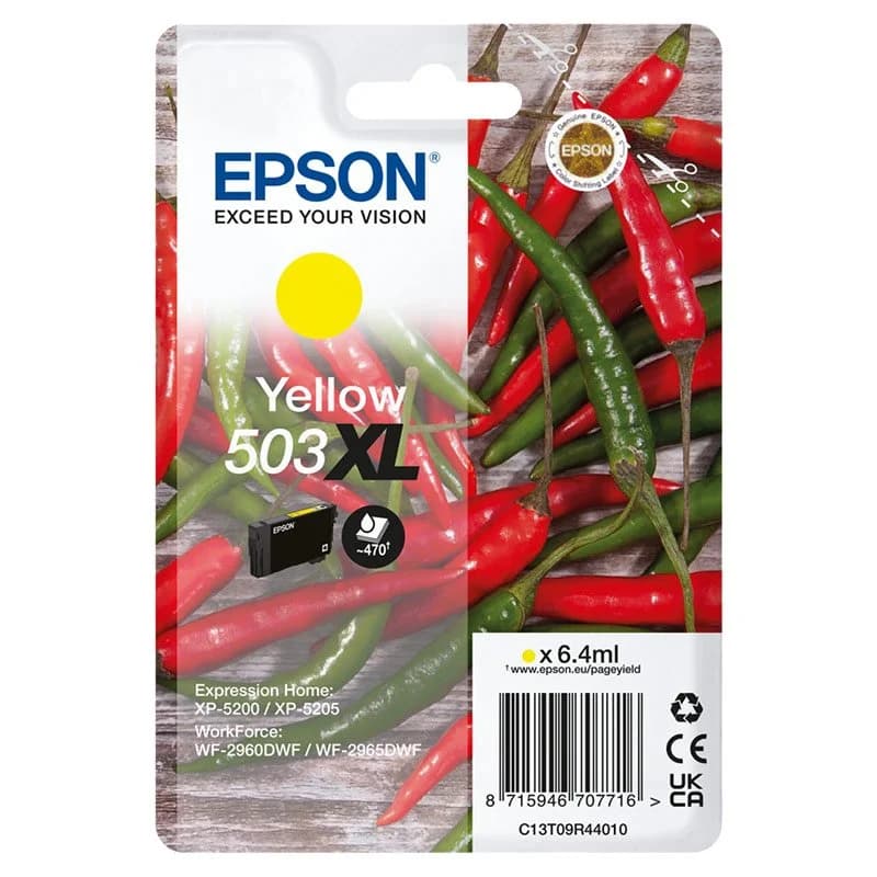 Tinteiro EPSON AMARELO 503XL XP5200/05/WF2960/65