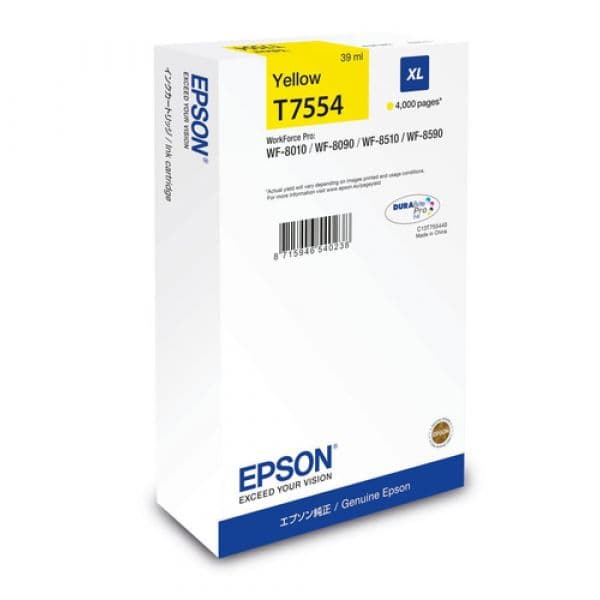 Tinteiro Epson Cartucho T7554XL Amarelo
