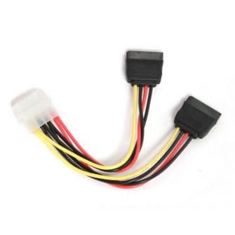 Cabo de Alimentação Molex para 2x Sata