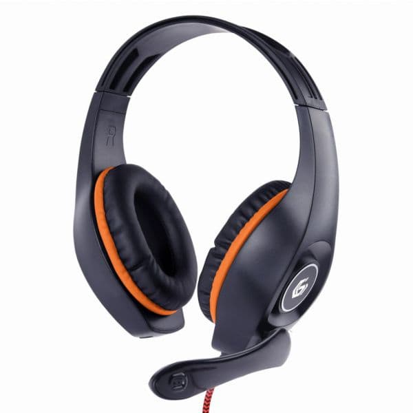 Gembird GHS-05-O Laranja e Preto com Microfone e conector 3,5mm