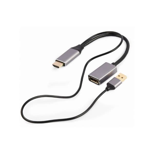 Gembird Cabo Adaptador Ativo HDMI Macho 4K 60Hz para DisplayPort Fêmea 10cm Preto