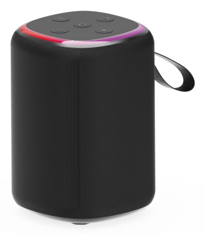 Gembird SPK-BT-LED-08S Coluna Portátil Bluetooth LED RGB Preta