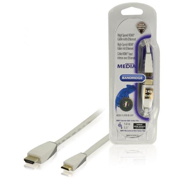 Nedis Cabo Mini Hdmi® Alta Velocidade com Ethernet D. - BBM34500W10