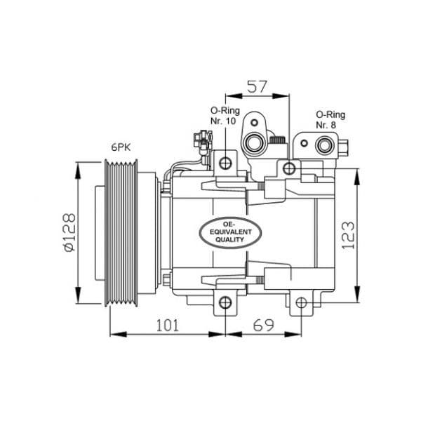 NRF - 32204 - Compressor, ar condicionado - 8718042016492
