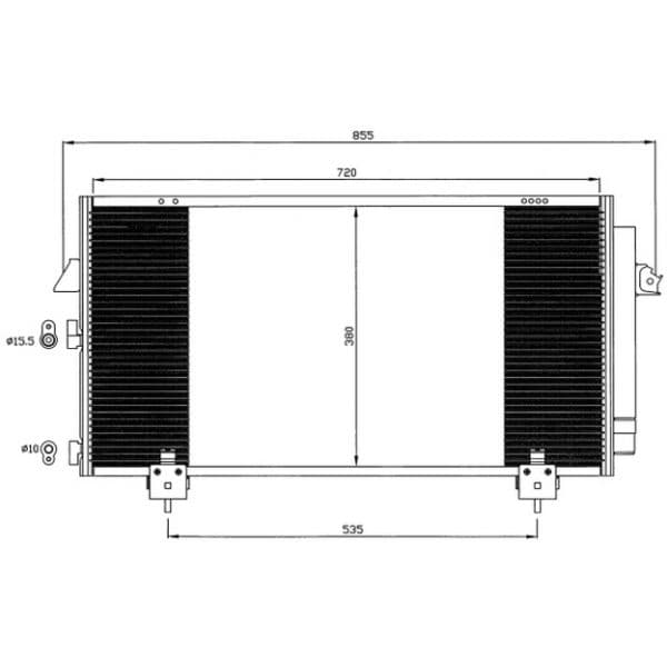 NRF - 35381 - Condensador, ar condicionado - 8718042022691