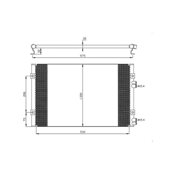 NRF - 35384 - Condensador, ar condicionado - 8718042022721