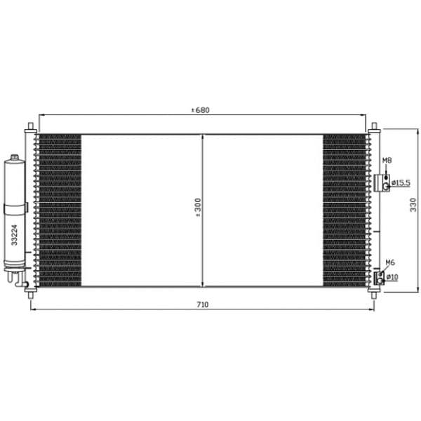 NRF - 35435 - Condensador, ar condicionado - 8718042023223