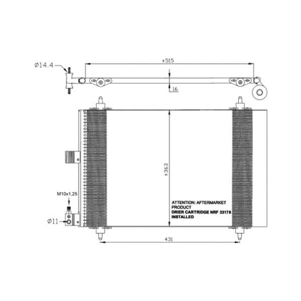 NRF - 35437 - Condensador, ar condicionado - 8718042023247