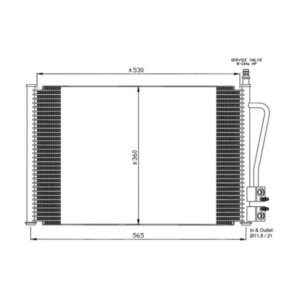 NRF - 35524 - Condensador, ar condicionado - 8718042024060