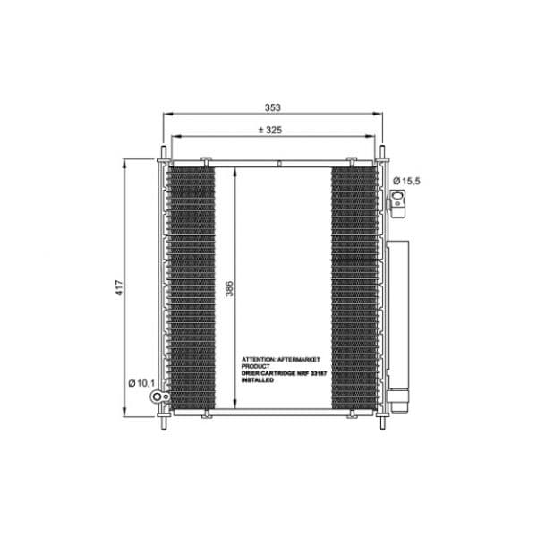 NRF - 35562 - Condensador, ar condicionado - 8718042024442
