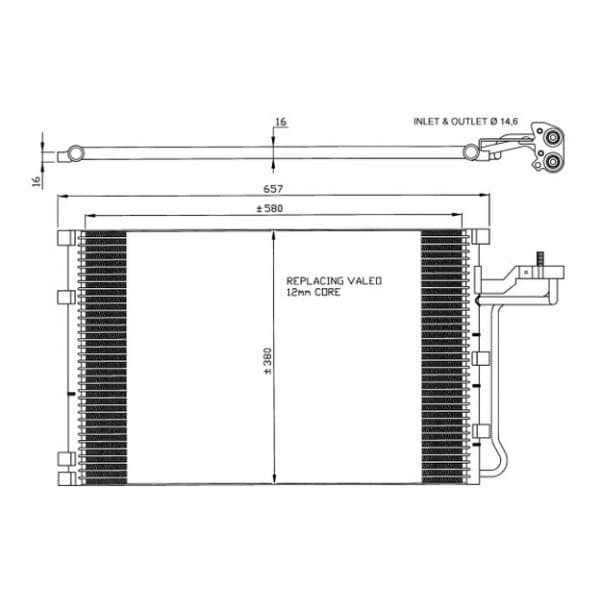 NRF - 35616 - Condensador, ar condicionado - 8718042024985