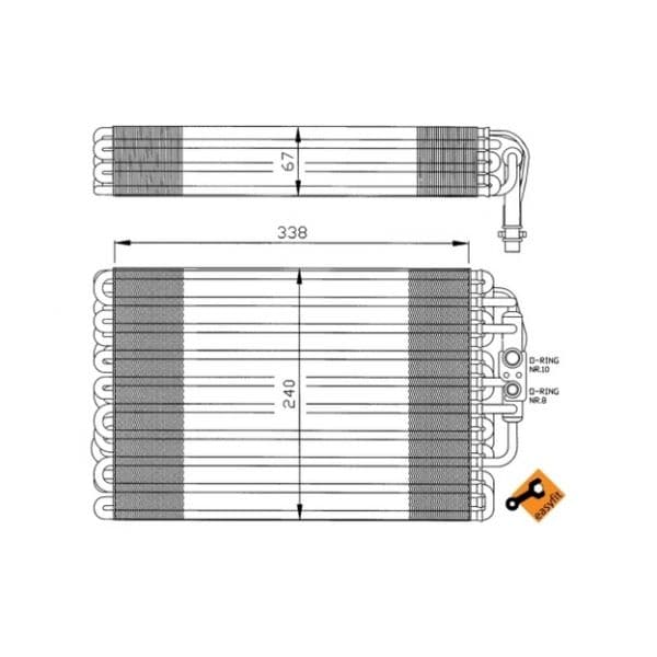 NRF - 36034 - Evaporador, ar condicionado - 8718042026088