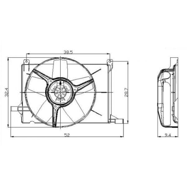NRF - 47009 - Ventilador, refrigeração do motor - 8718042029089