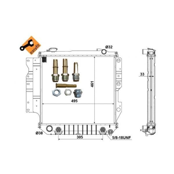 NRF - 50315 - Radiador, arrefecimento do motor - 8718042030191