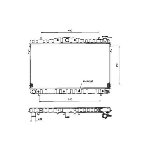 NRF - 53504 - Radiador, arrefecimento do motor - 8718042037404