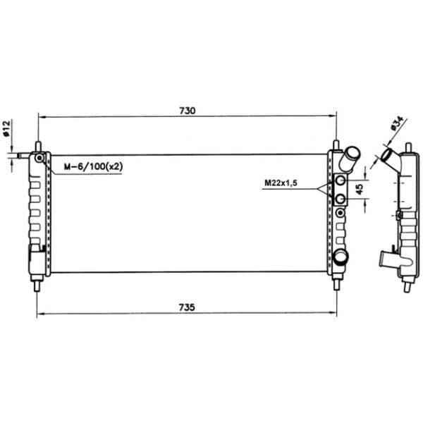 NRF - 58154 - Radiador, arrefecimento do motor - 8718042040732