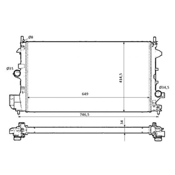 NRF - 58204 - Radiador, arrefecimento do motor - 8718042041142