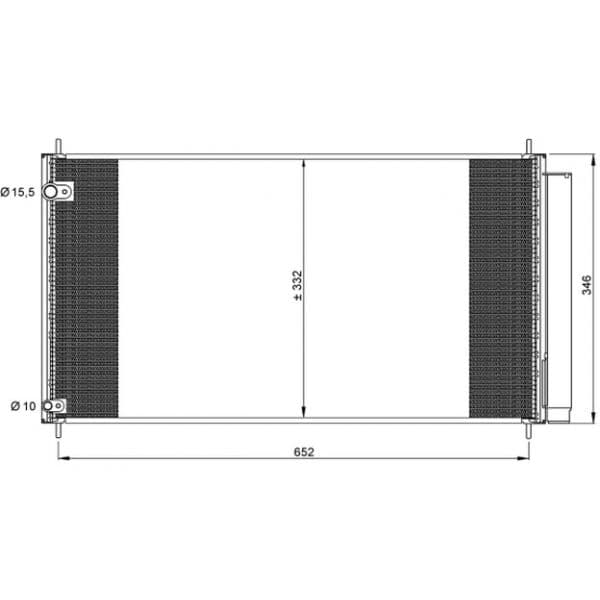 NRF - 35838 - Condensador, ar condicionado - 8718042073891
