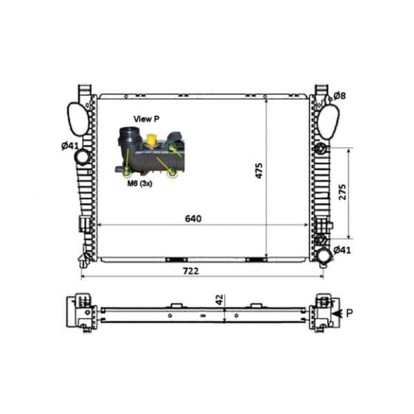 NRF - 58366 - Radiador, arrefecimento do motor - 8718042088345