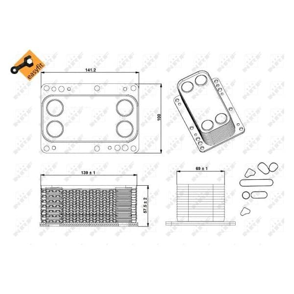 Nrf Radiador de Óleo, Óleo do Motor - 31339
