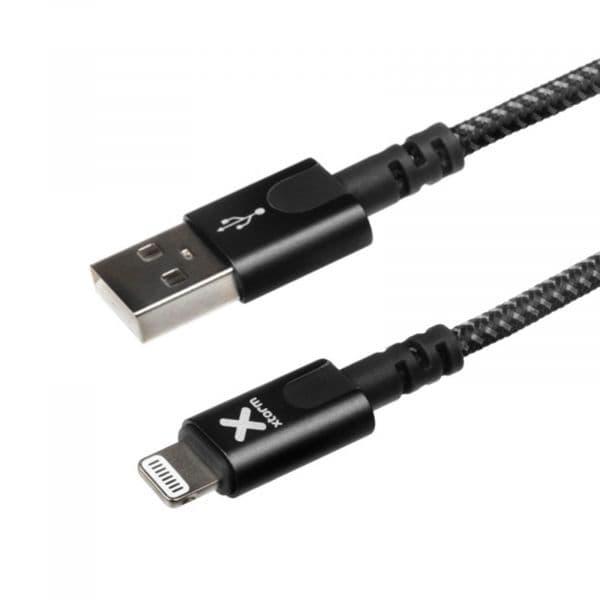 Xtorm Cabo iPhone ipad ipod Carga e Sincronização Nylon Trançado 3m Preto - DATA-XTORM-CX2021