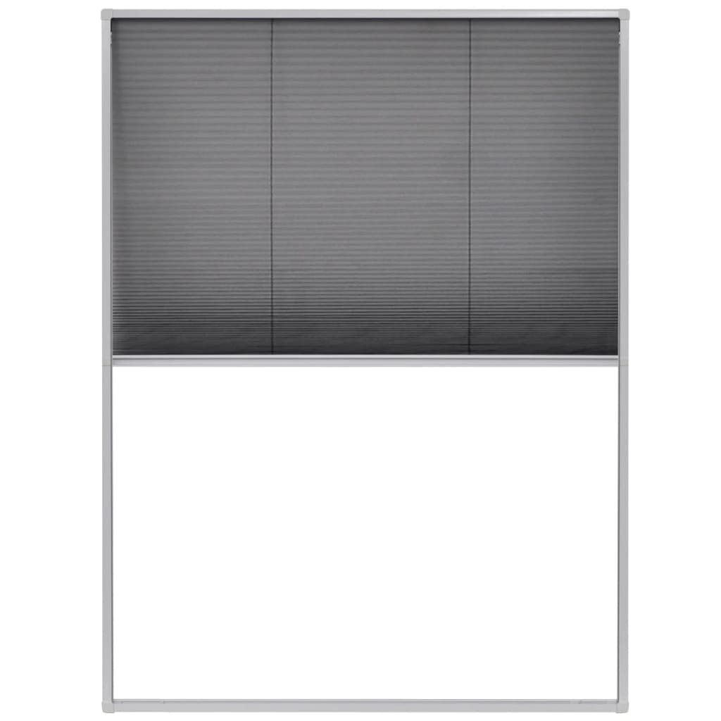 vidaXL Tela anti-insetos plissada para janela alumínio 60x80cm